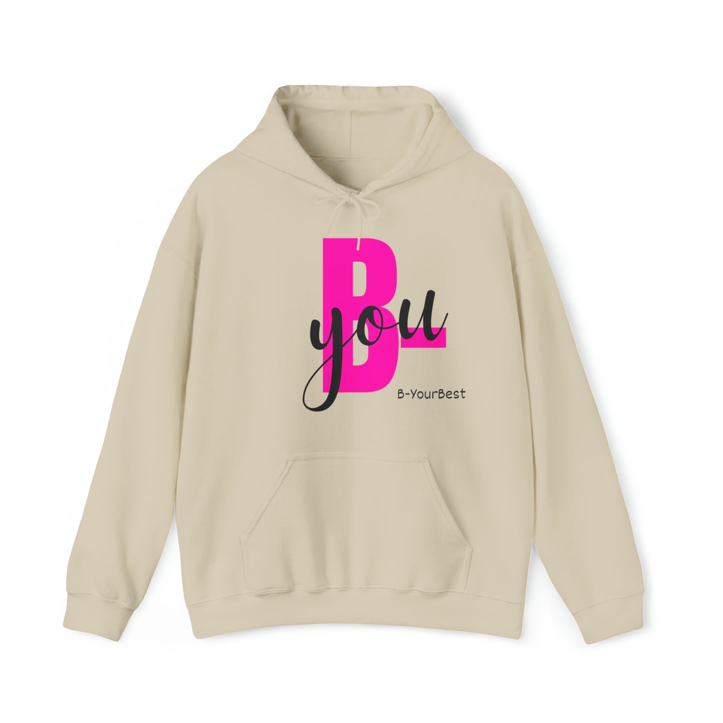 B-You Hoodie (Blk & Pink Ltrs)
