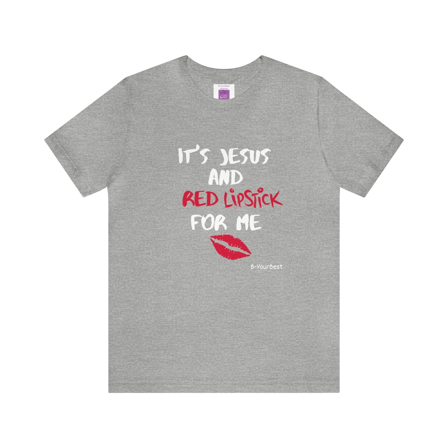Jesus & Red Lipstick (WHITE & RED LTRS) Tee