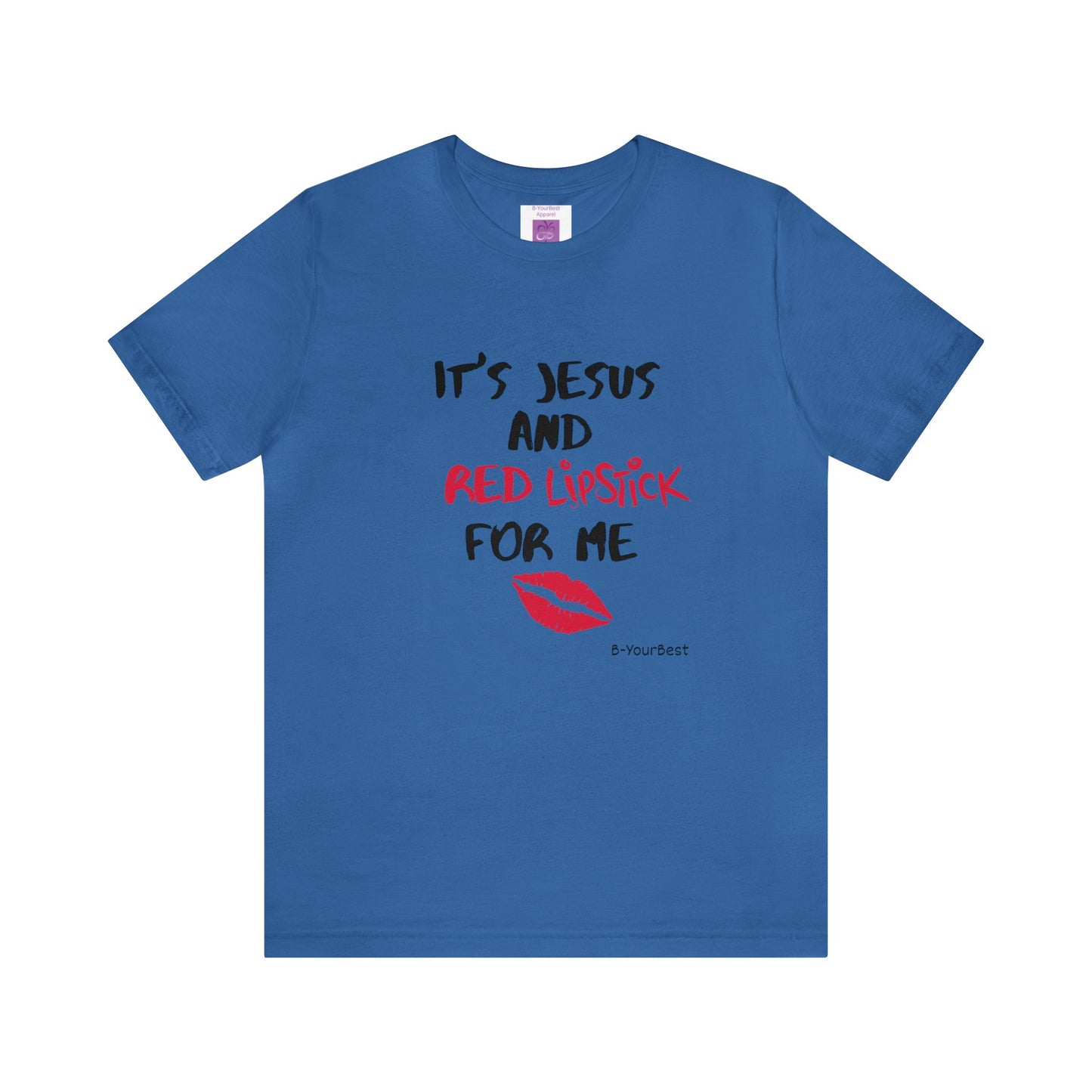 Jesus & Red Lipstick (BlK & RED LTRS) Tee