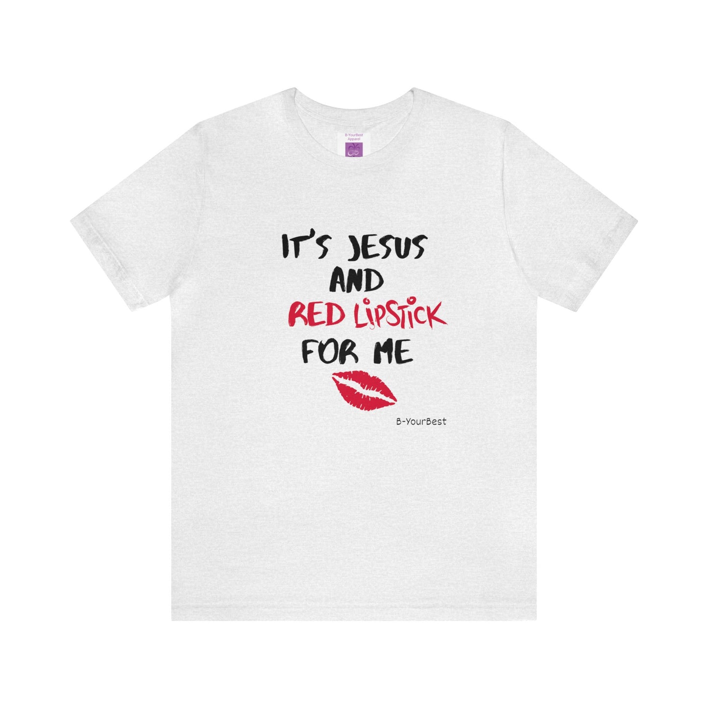 Jesus & Red Lipstick (BlK & RED LTRS) Tee