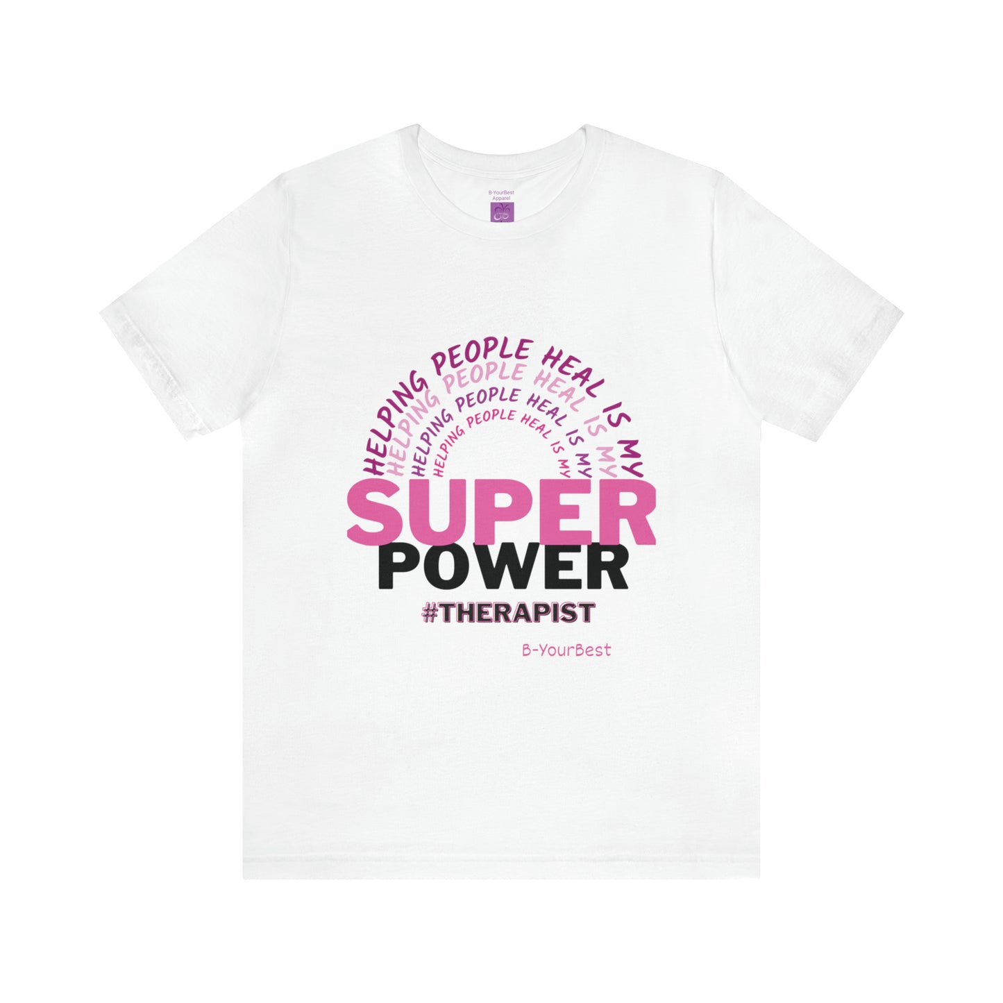 Super Power - (PINK & BLK LTRS) Tee