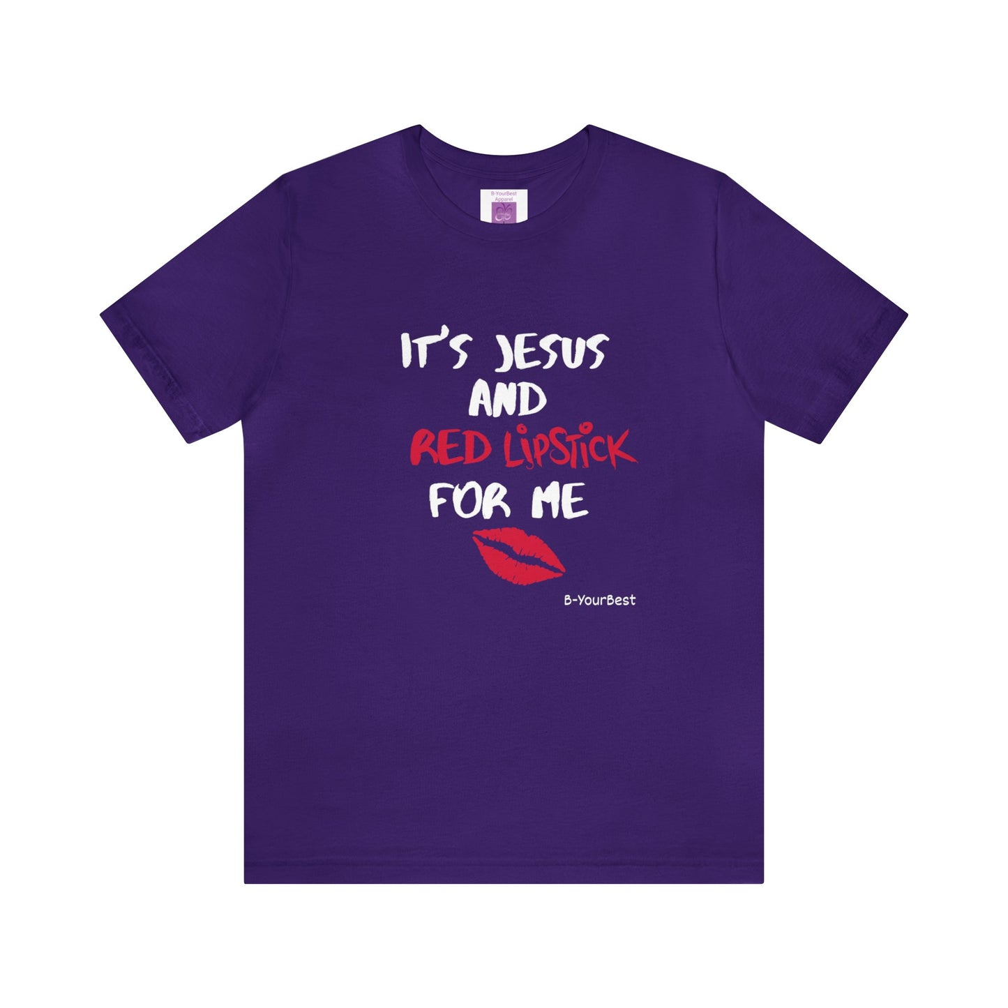 Jesus & Red Lipstick (WHITE & RED LTRS) Tee