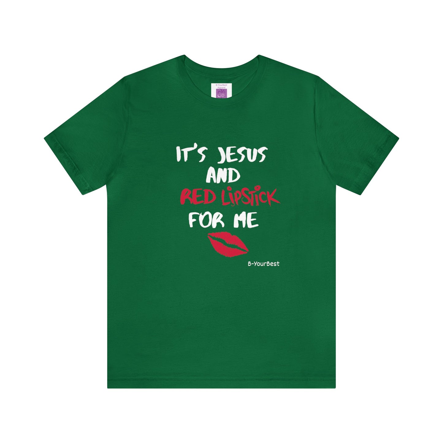 Jesus & Red Lipstick (WHITE & RED LTRS) Tee