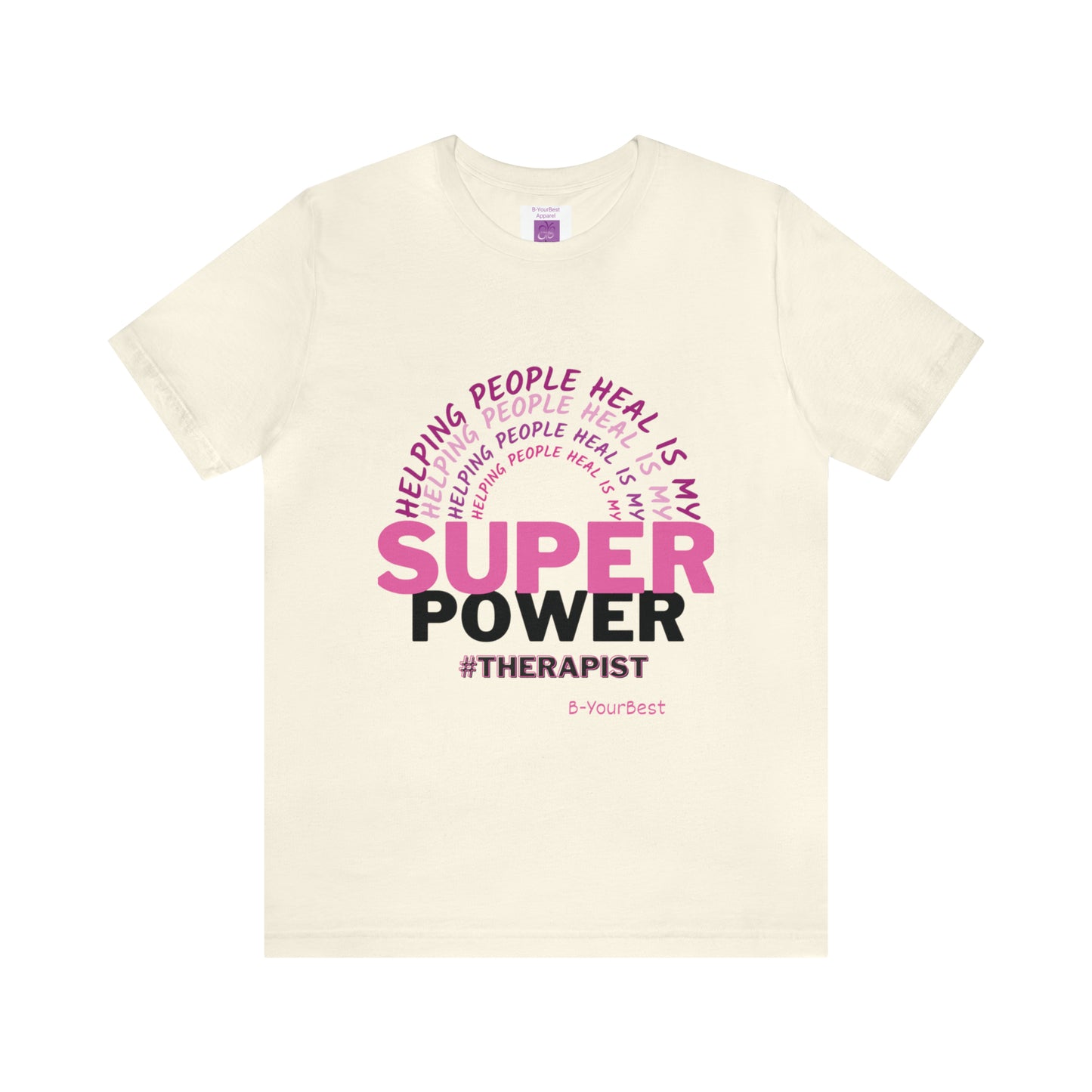 Super Power - (PINK & BLK LTRS) Tee
