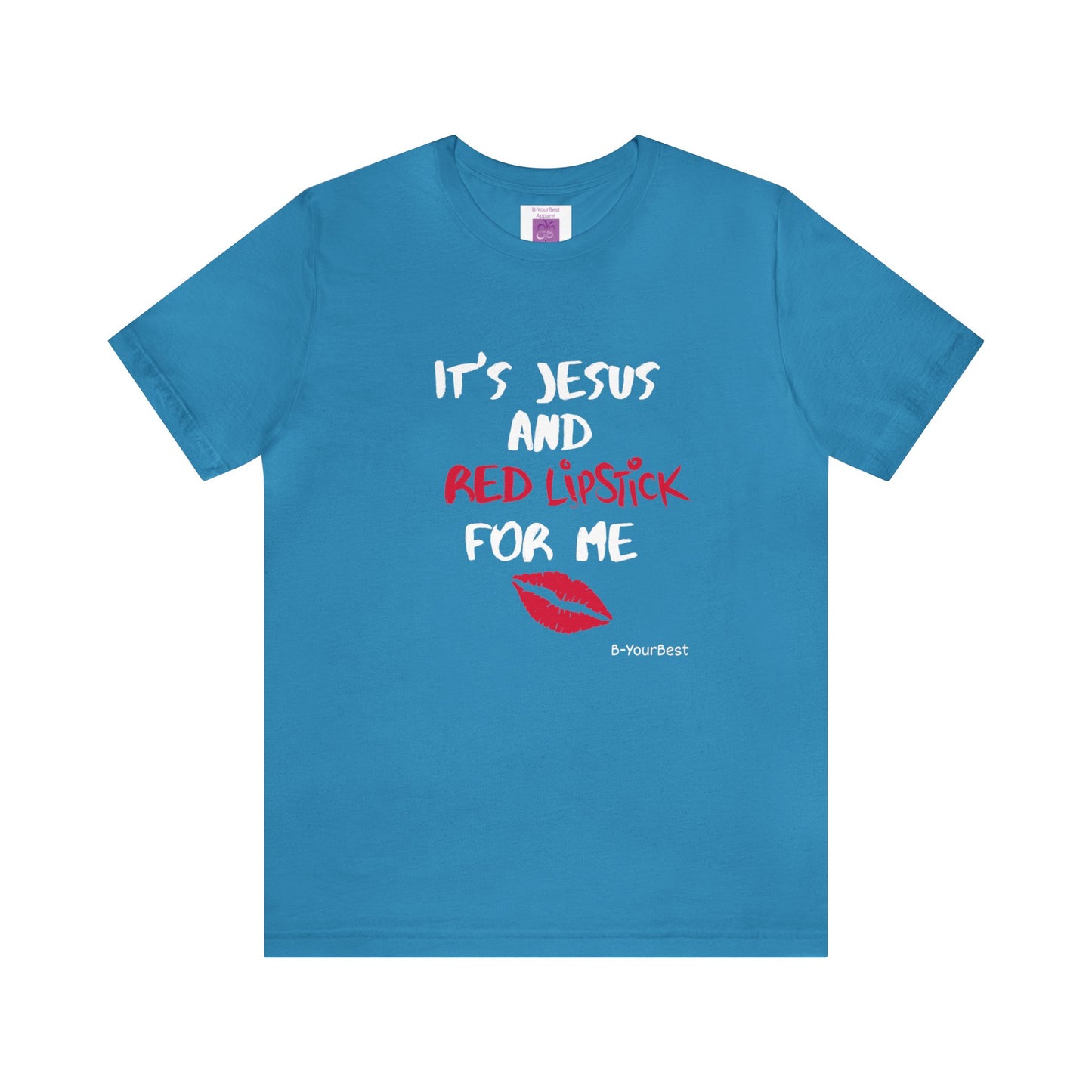 Jesus & Red Lipstick (WHITE & RED LTRS) Tee