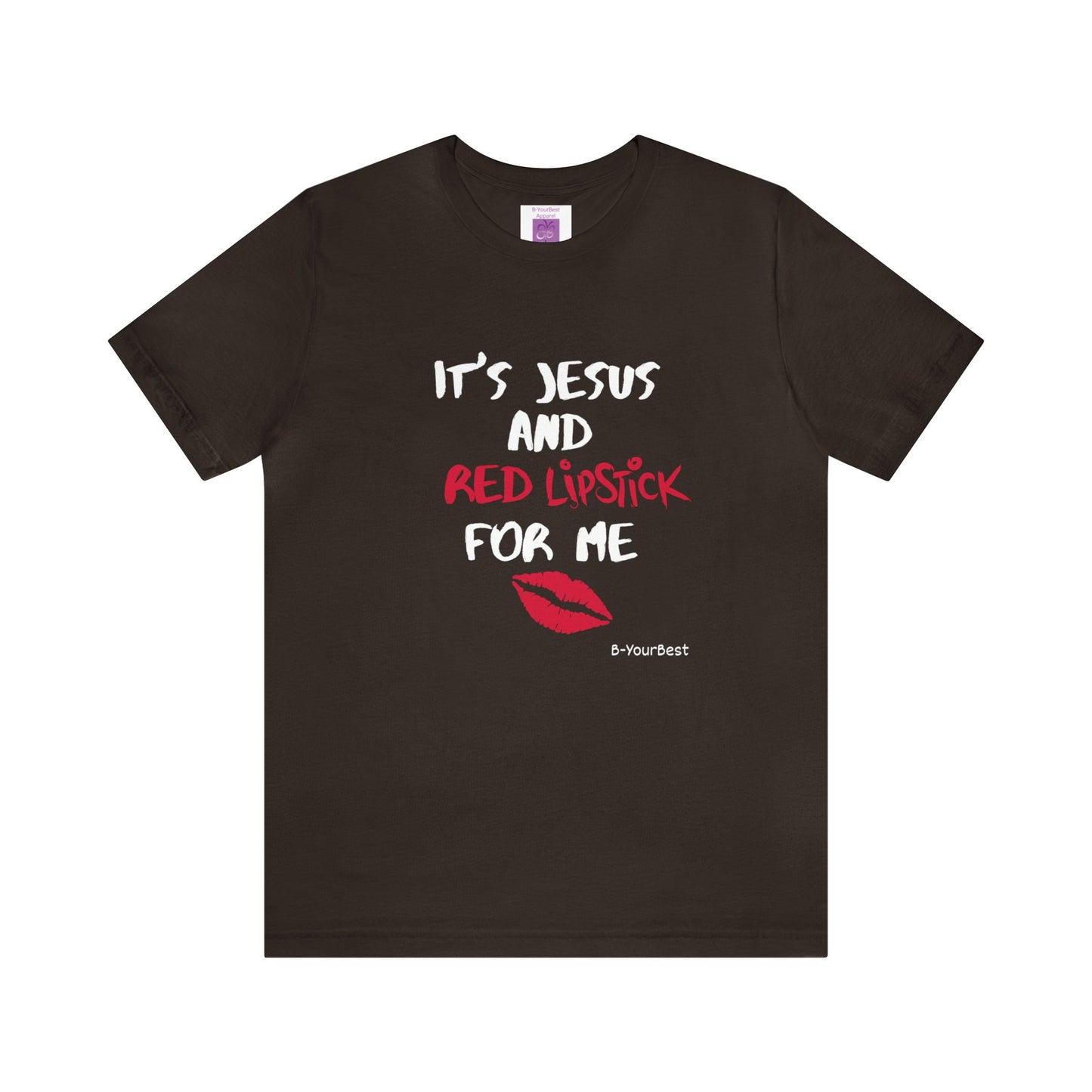 Jesus & Red Lipstick (WHITE & RED LTRS) Tee