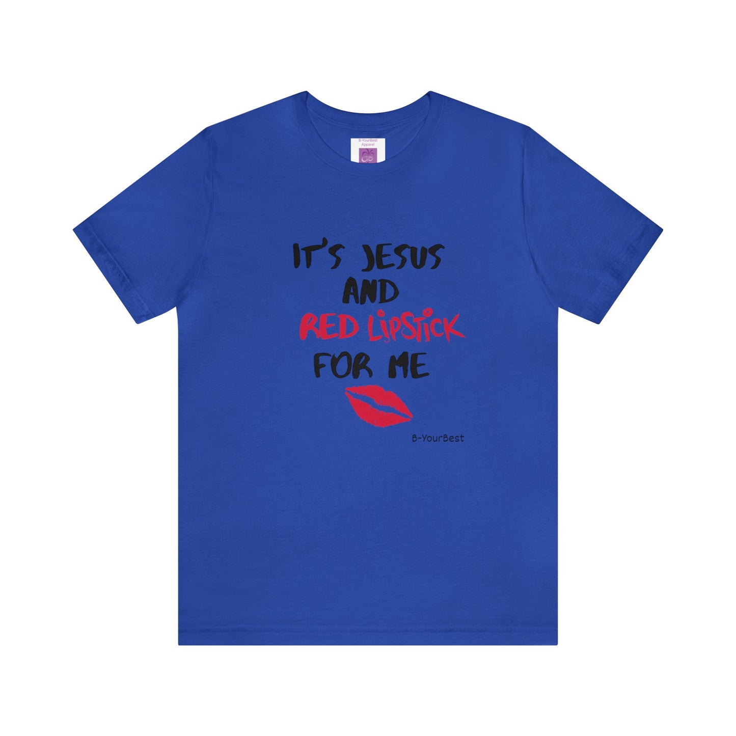 Jesus & Red Lipstick (BlK & RED LTRS) Tee