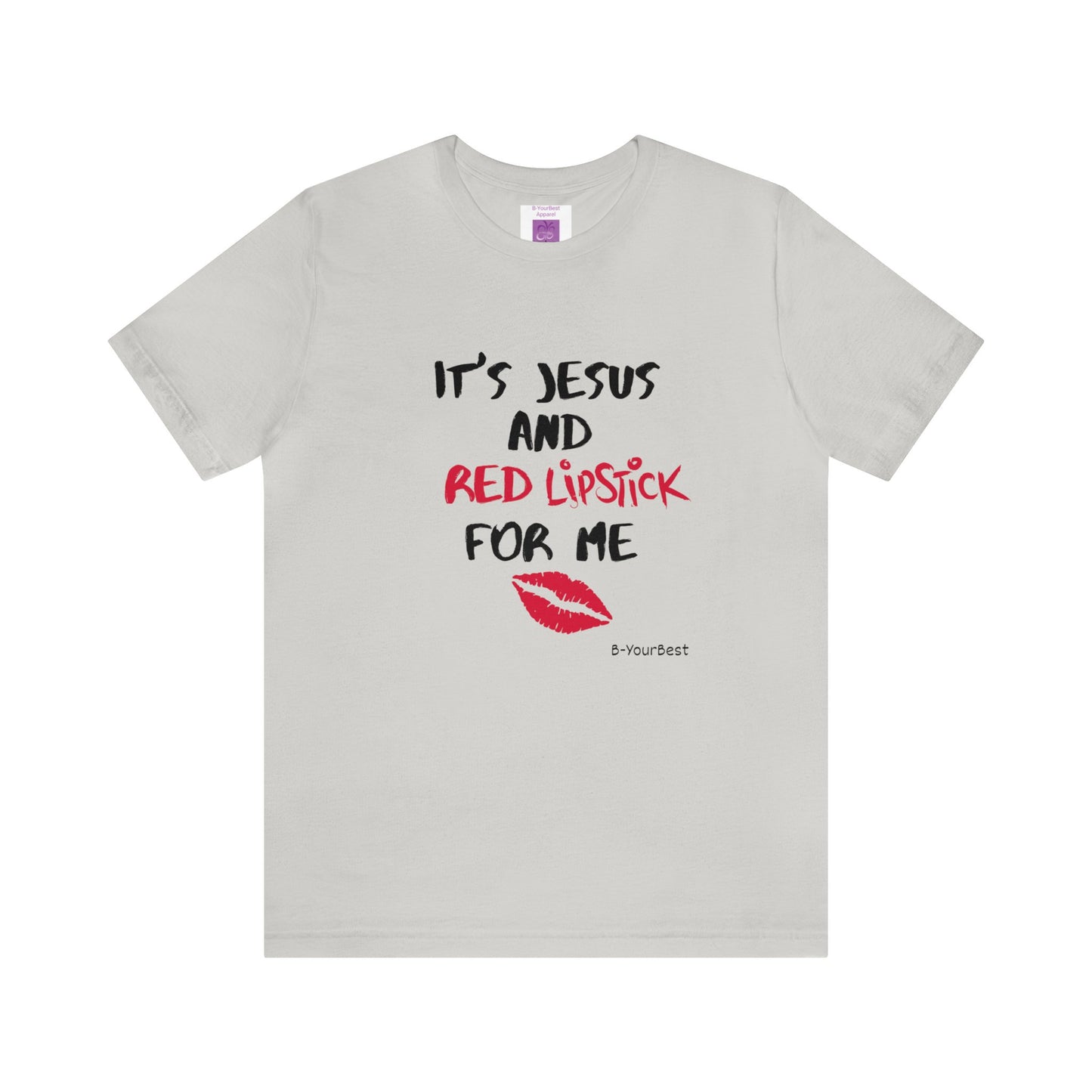 Jesus & Red Lipstick (BlK & RED LTRS) Tee