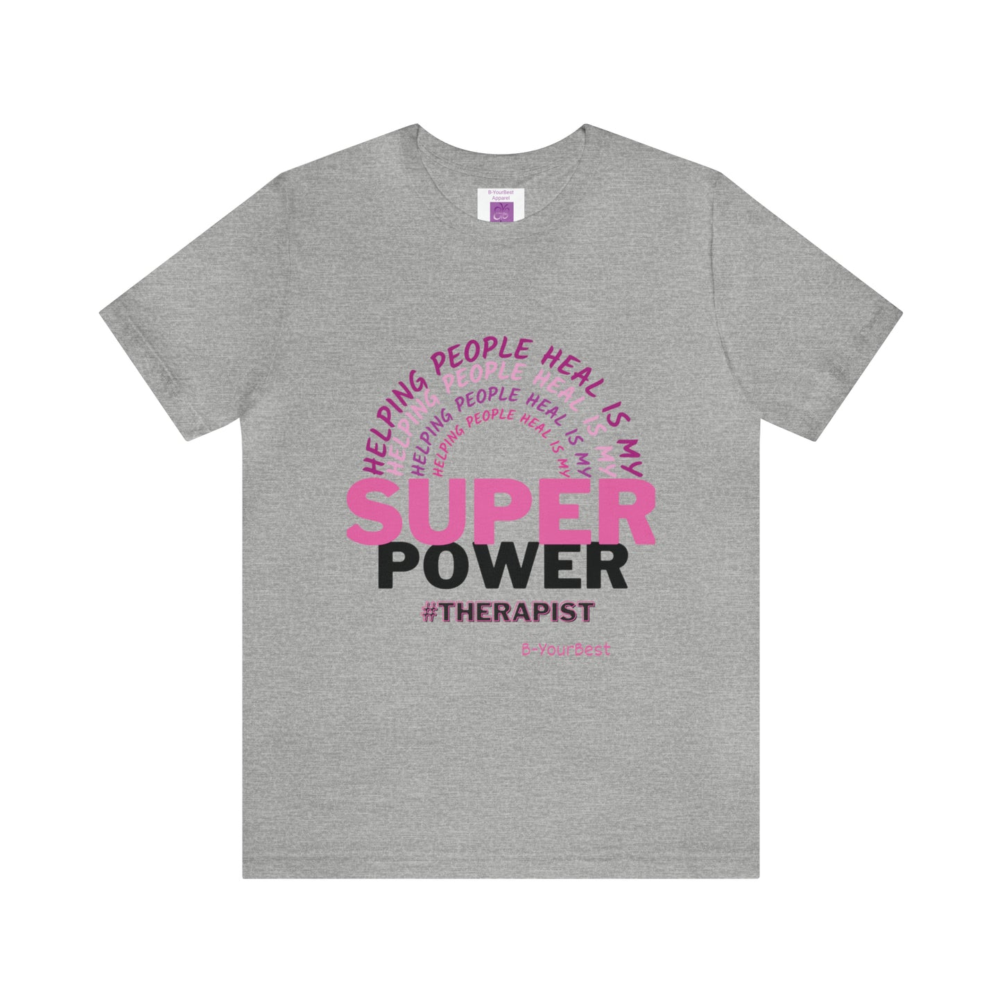 Super Power - (PINK & BLK LTRS) Tee
