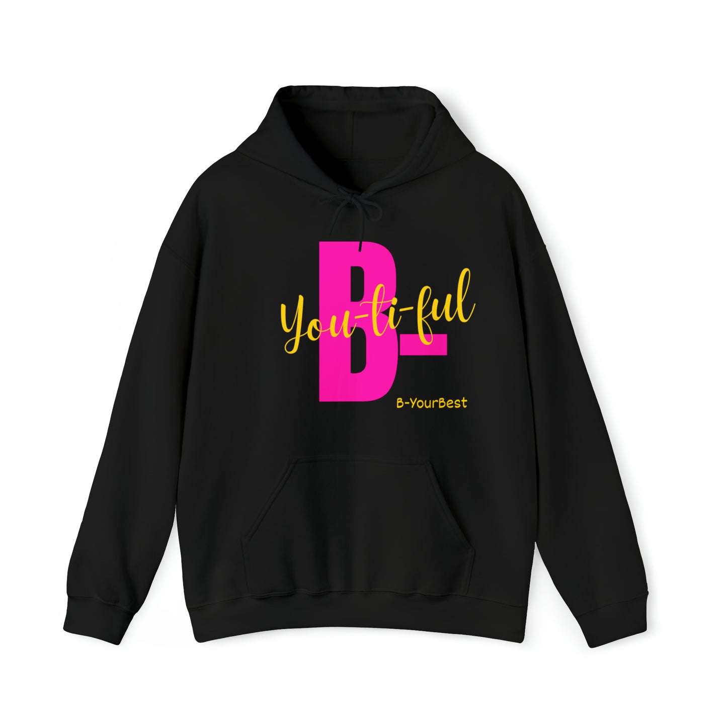 B-Youtiful Hoodie (Pink & Yellow Ltrs)