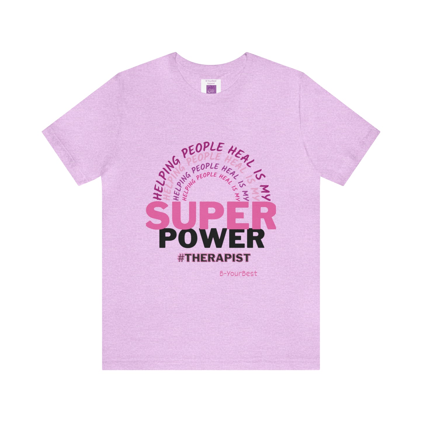 Super Power - (PINK & BLK LTRS) Tee