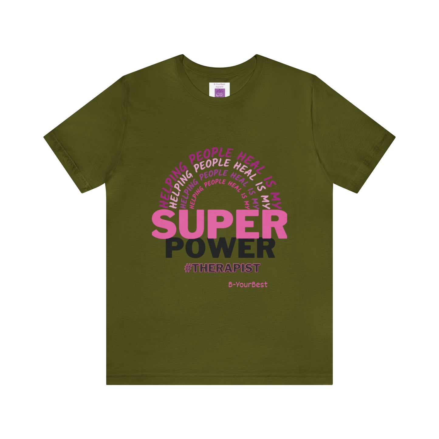 Super Power - (PINK & BLK LTRS) Tee