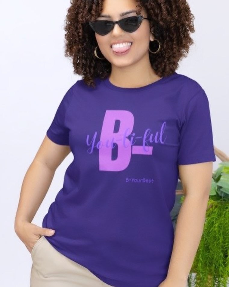 B-Youtiful (Purple Ltrs) Tee