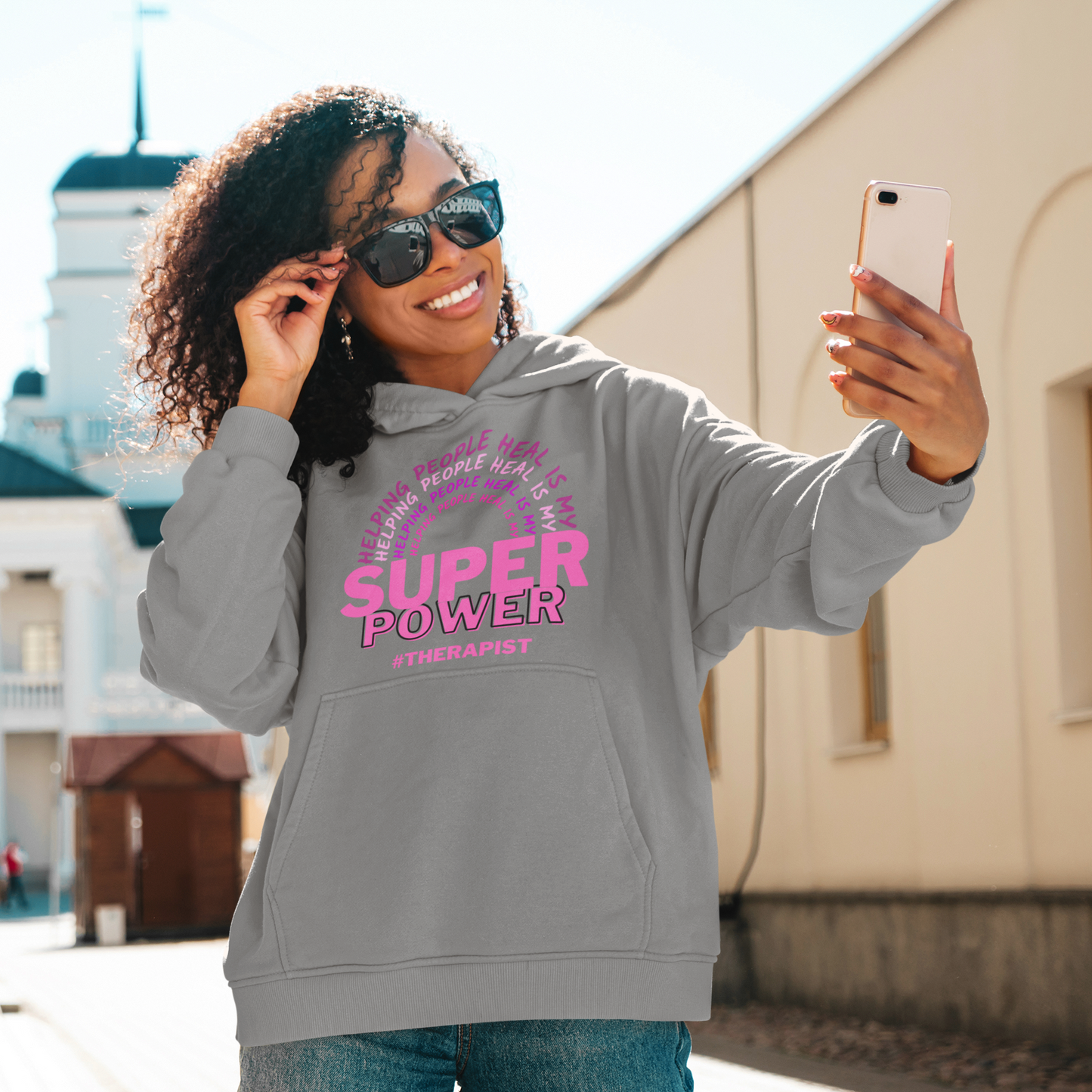 Super Power Hoodie - (PINK)