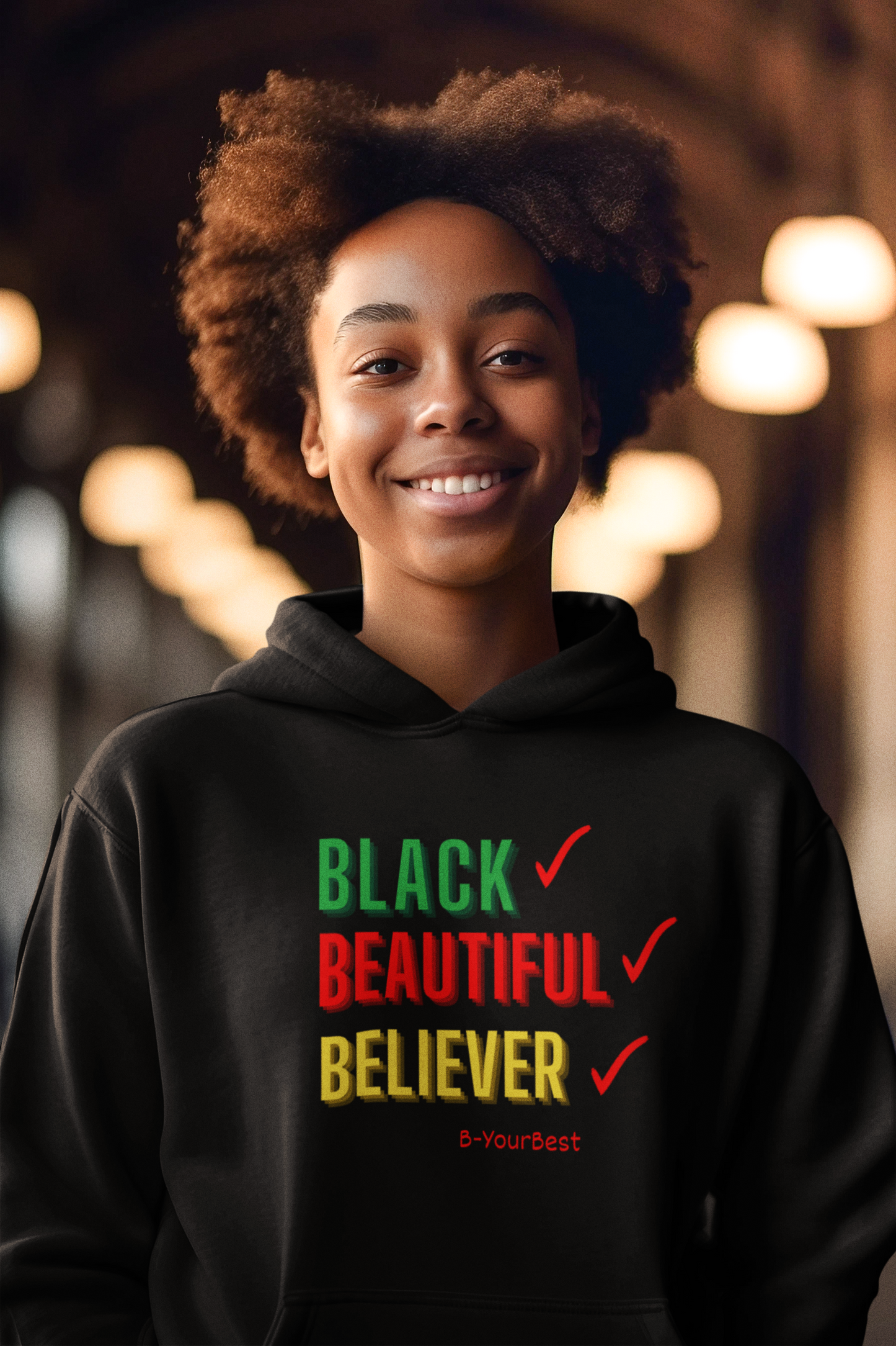 Black Beautiful Believer Hoodie