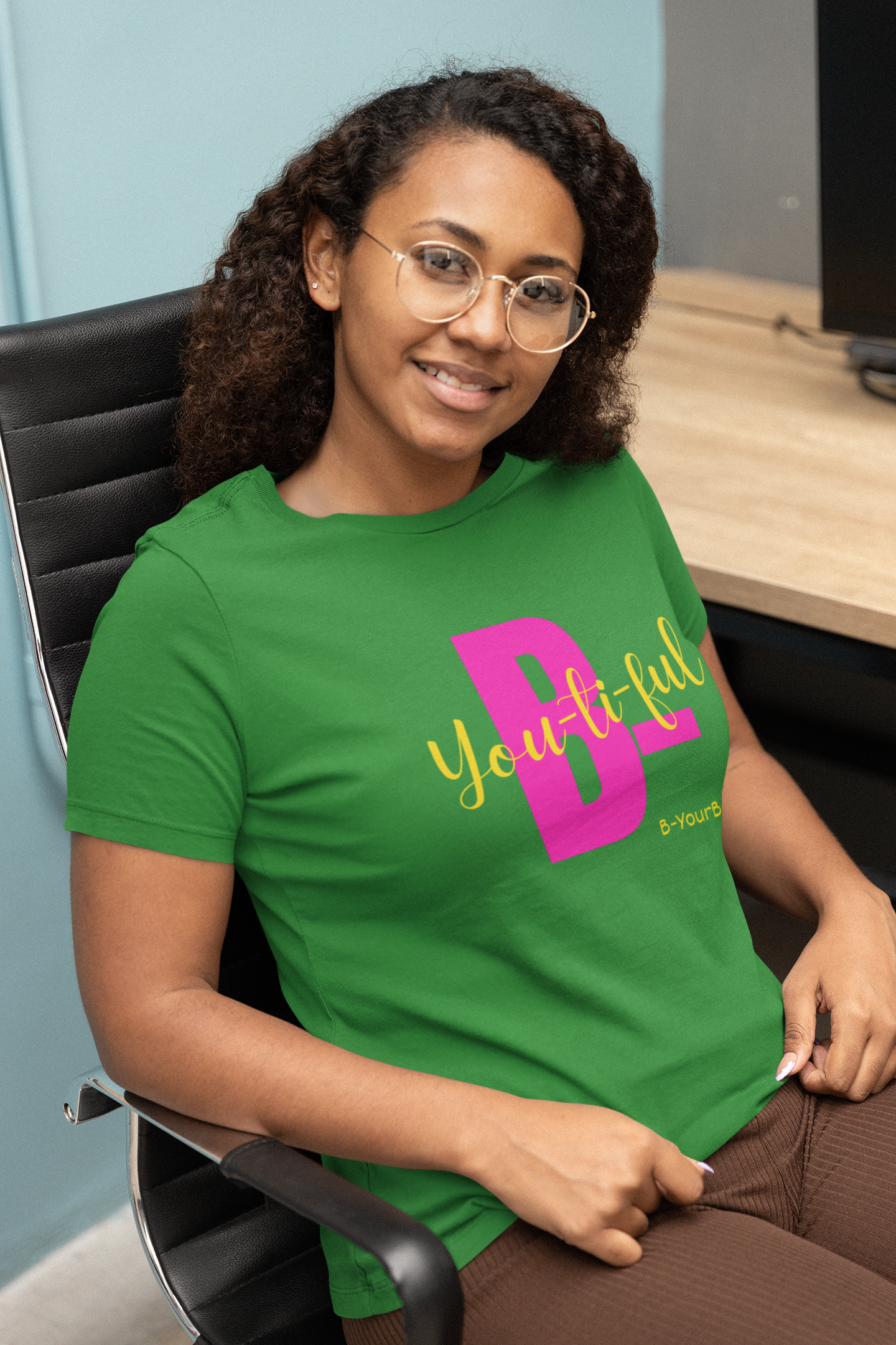 B-Youtiful (Pink & Yellow Ltrs) Tee